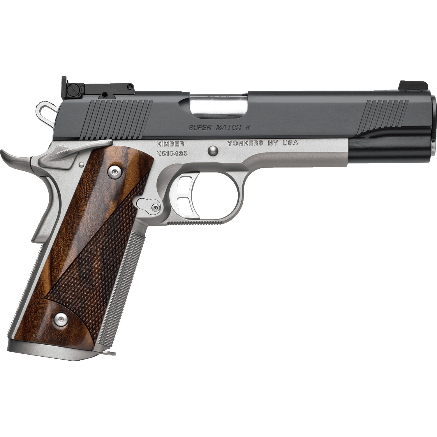 KIMBER Super Match II 45 ACP 8" 8rd Pistol - Two-Tone / Walnut Grips-img-0