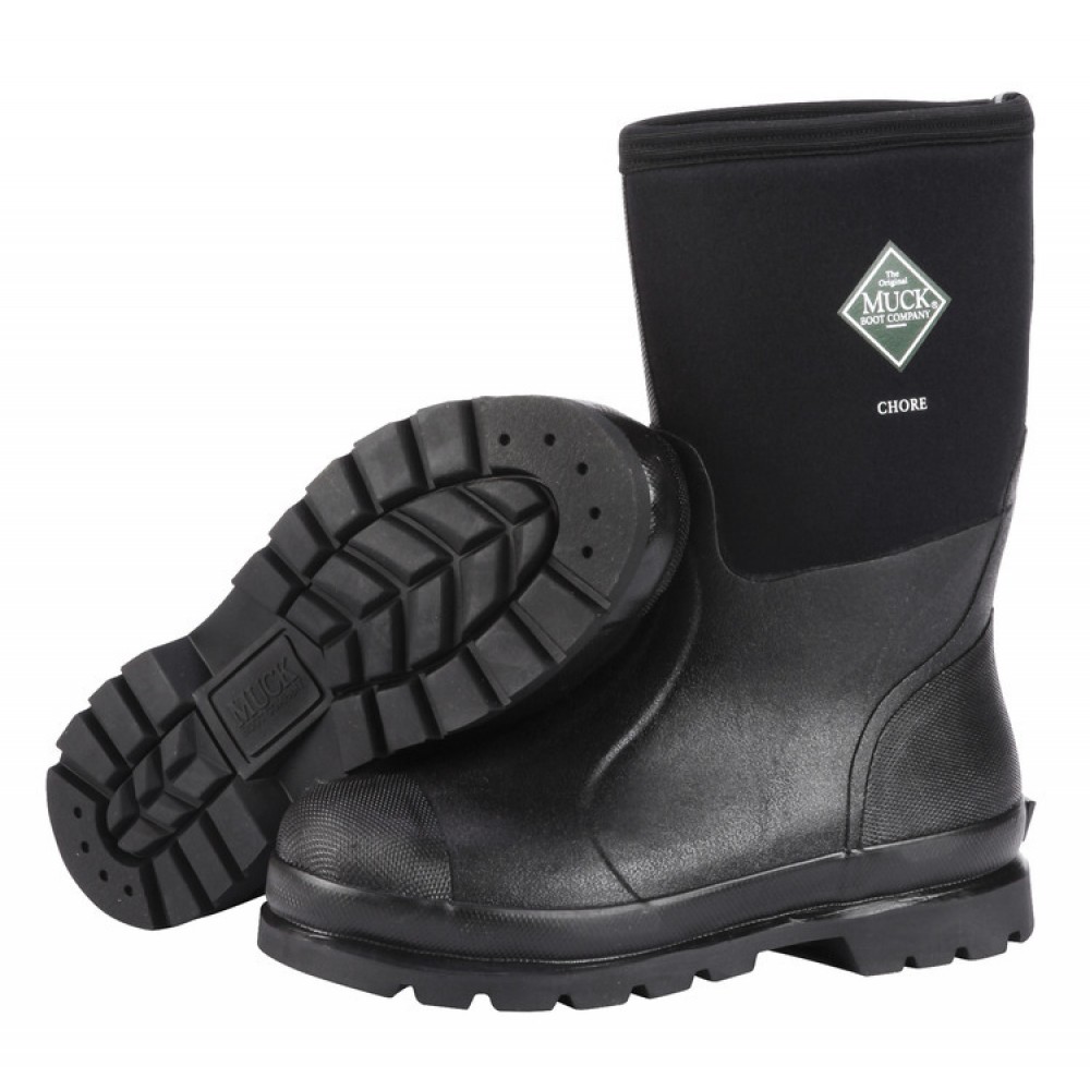 MUCK BOOTS CHORE MID 12IN BLACK KYGUNCO