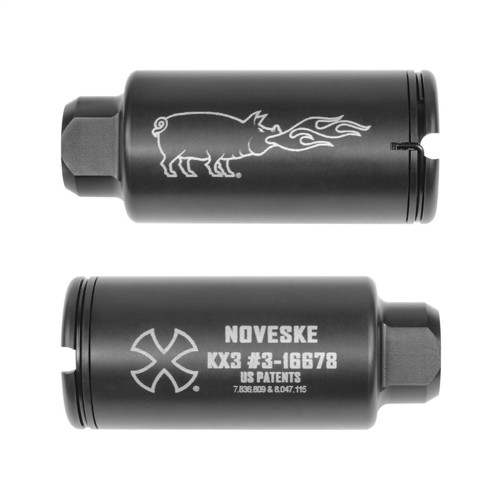 NOVESKE KX3 "Flaming Pig" 5.56 NATO 1/2x28 Flash Suppressor, Black