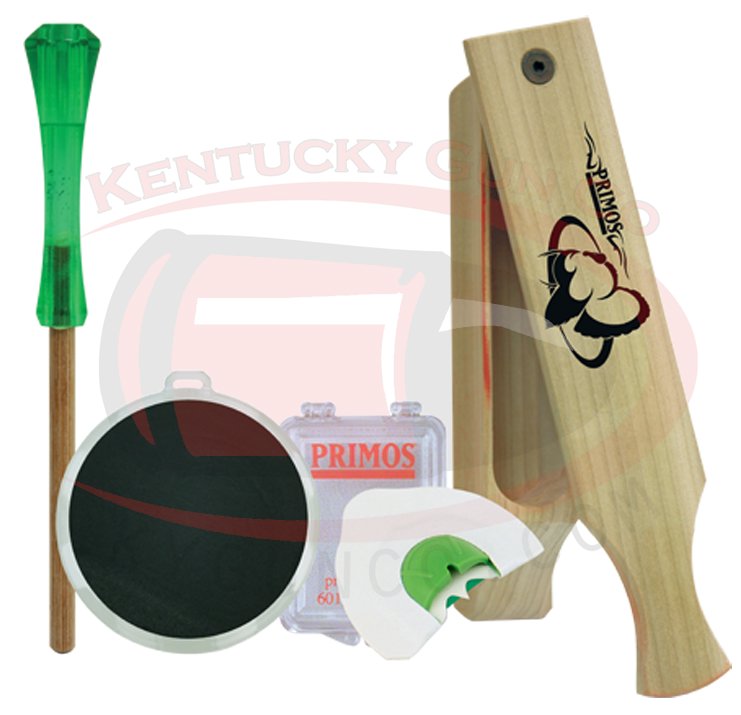 PRIMOS Friction Slate Call, Starter Pk1, w/3 Mouth Calls KYGUNCO