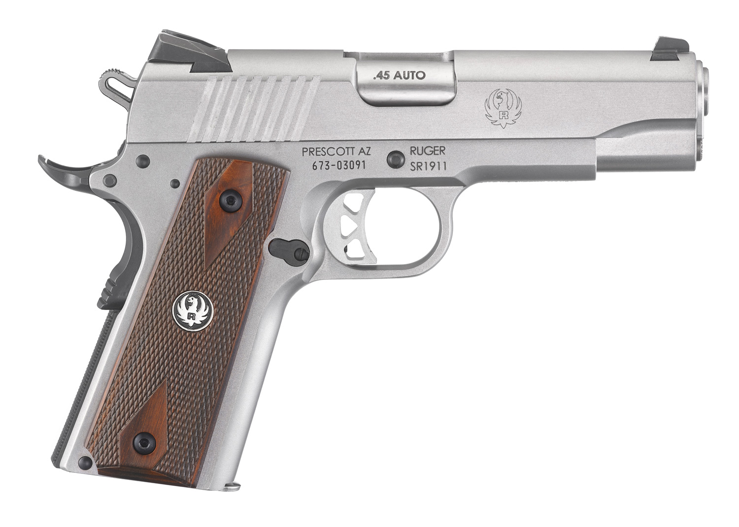 Ruger Sr1911 Commander 45 Acp 425 Stainless 71 Kygunco 5285