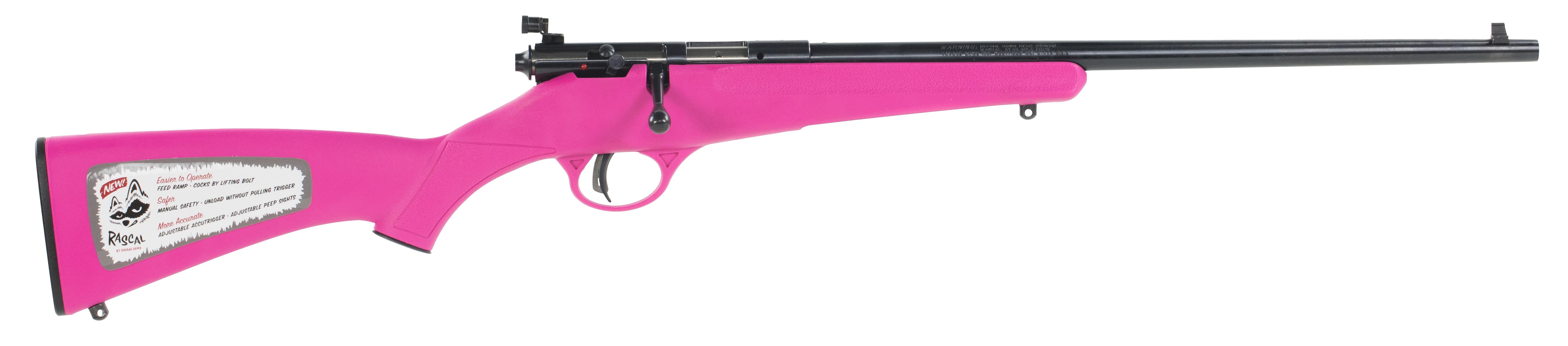 SAVAGE ARMS Rascal 22 LR 16.1" Bolt Rifle - Pink / Black-img-0