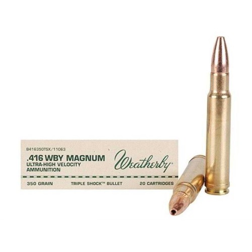 WEATHERBY 461 WBY Magnum 350Gr Barnes TSX Ultra-High Velocity Brass Ammunition | 20 Rounds