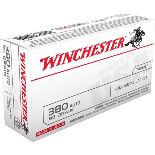 WINCHESTER 380 ACP 95Gr Full Metal Jacket 50rd