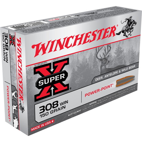 WINCHESTER AMMO 308 Win 150Gr SuperX Power-Point 20rd