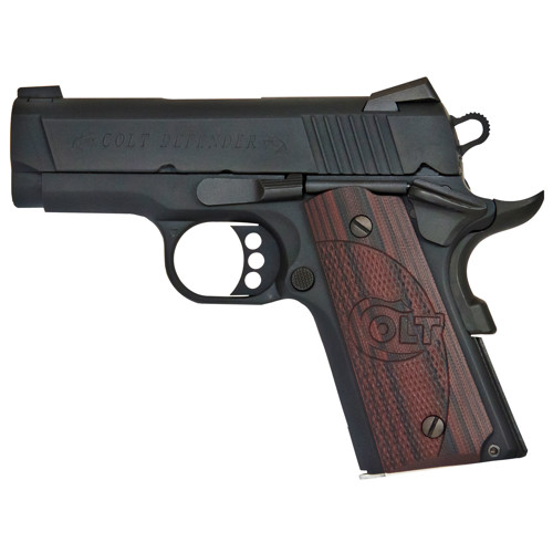 COLT 1911 Defender 9mm 3 8rd Pistol  Black w Black Cherry G10 Grips