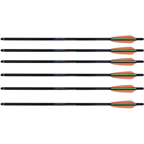 CENTERPOINT ARCHERY 20 inch Crossbow Arrows - 6pk 425grCarbon Arrows