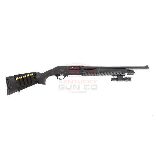 EMPEROR FIREARMS MXP12 12Ga 18.5" Pump Shotgun w/ Tactical Flashlight & Shell Holder