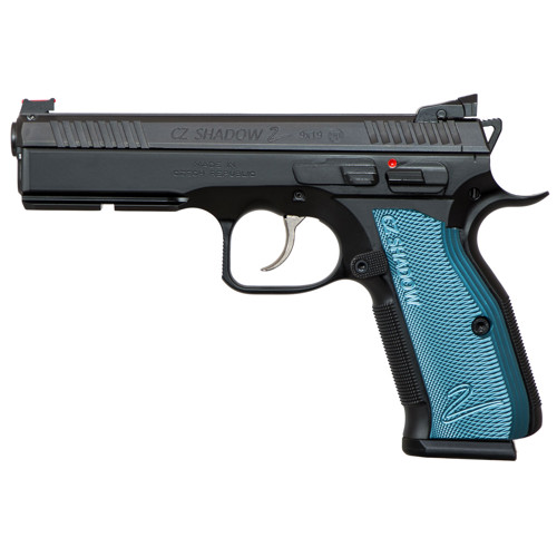 CZ-USA Shadow 2 9mm 4.9" 17rd Pistol - Black w/ Blue Grips