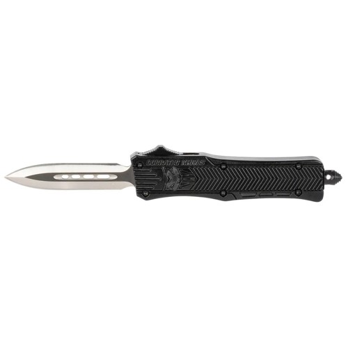 COBRATEC Small CTK-1 Dagger OTF Knife 4.25" Blade - Black Grips