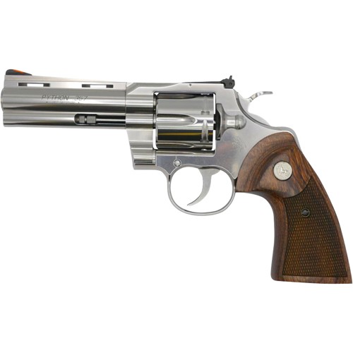 COLT Python 357 Mag 43 6rd Revolver  Stainless  Walnut Grips