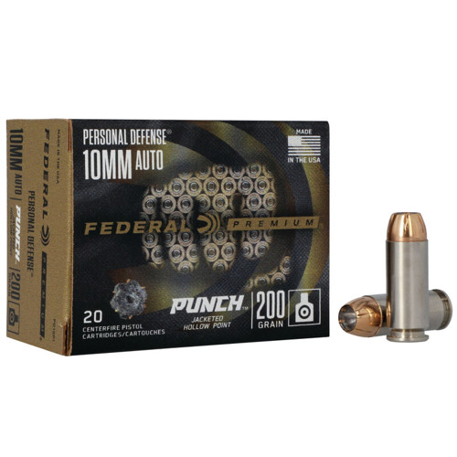 FEDERAL AMMO 10mm Auto 200Gr Punch JHP 20rd