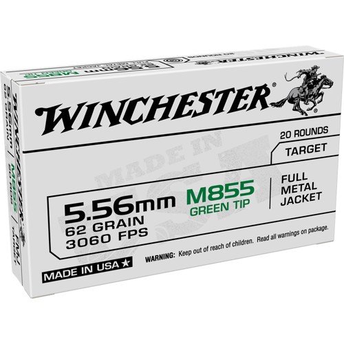 WINCHESTER 5.56mm M855 62Gr FMJ Green Tip