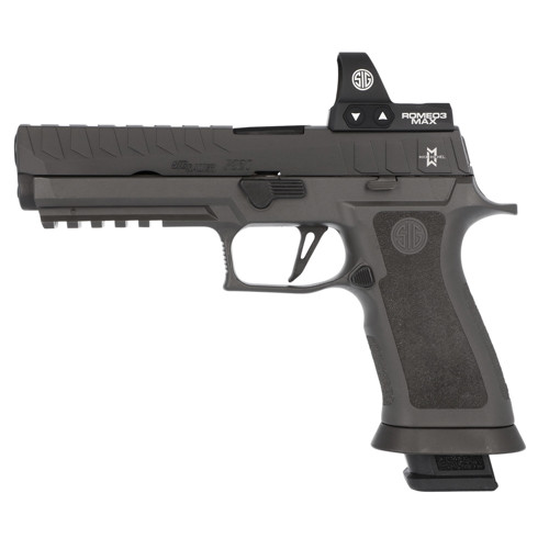 SIG SAUER P320 9mm 5 21rd Pistol w ROMEO3 MAX Red Dot  Black Heavy X Grip
