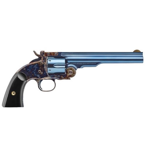 UBERTI Outlaws  Lawmen John Wesley Hardin 45 LC 7 6rd Revolver  Blue  Buffalo Horn Grip