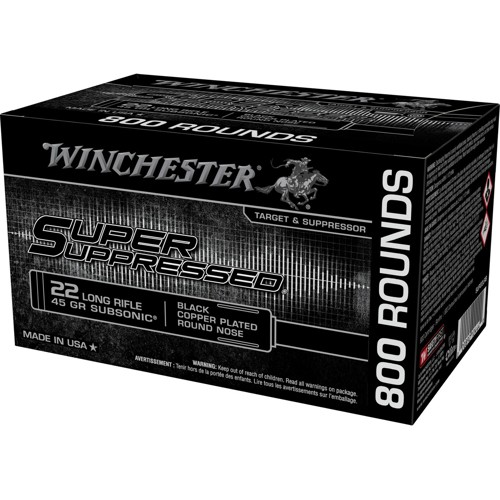 WINCHESTER 22 LR Super Supressed RN CP 45Gr Subsonic 800rd