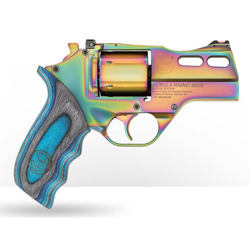 CHIAPPA FIREARMS Rhino SAR 357 Mag  38 Special 3 6rd Revolver  Nebula  Rainbow PVD