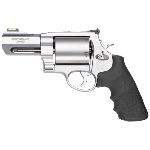 SMITH  WESSON 500 Performance Center 500 SW MAG 35 5rd Revolver  Stainless  Rubber Grips
