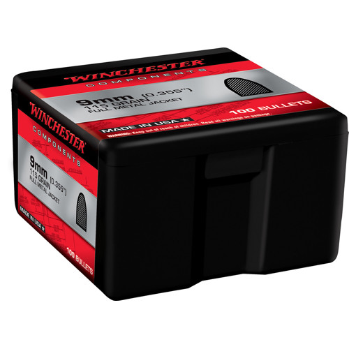 WINCHESTER 9mm FMJ Flat Base 115Gr 100rd