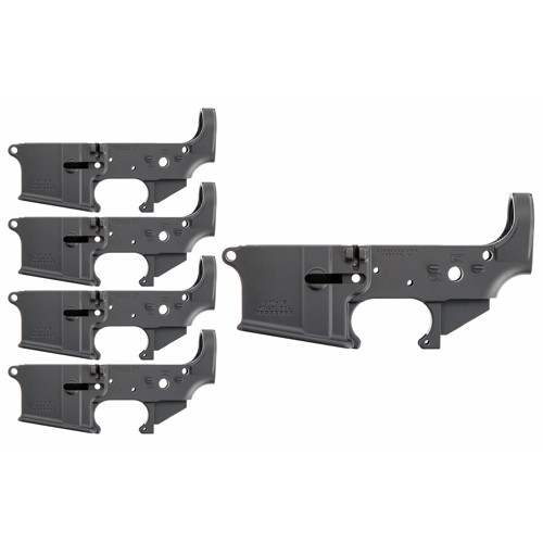 ANDERSON AM-15 No Logo Lower Receiver Multi-Cal 5-Pack
