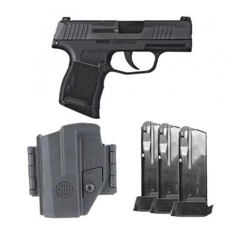 SIG SAUER P365 9mm 3.1" Optic Ready Pistol w/ Night Sights - TACPAC - Black