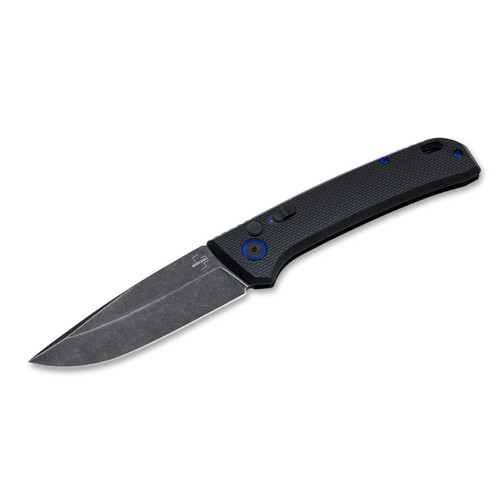 BOKER PLUS FRND Auto Folding Knife 3.35" D2 Drop Point Blade | Black Givory Handles