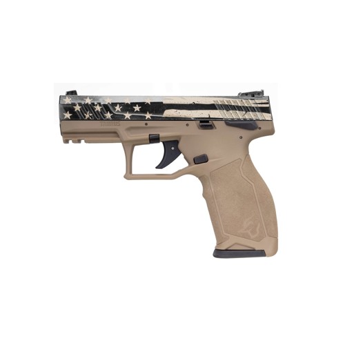 TAURUS TX22 22LR 4" 16rd Pistol - FDE / US Flag Distressed