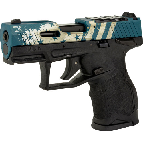 TAURUS TX22 Compact 22LR 3.6" 13rd Optic Ready Pistol - Blue US Flag