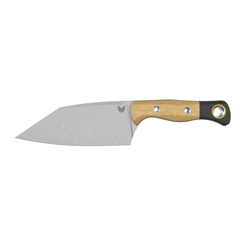 BENCHMADE The Station Knife 5.97" Clip-Point Blade | Maple Handle w/ Gold Ring