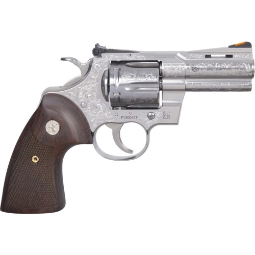 COLT Python 357 Mag 3 6rd Revolver  Engraved Stainless