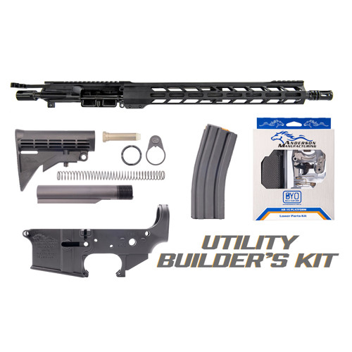 ANDERSON Utility Builder's Kit 16" 5.56 Nato + AM-15 Stripped Lower - Black
