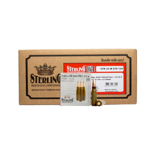 STERLING 7.62x39 123Gr Steel Case Ammunition | 1000 Round CASE