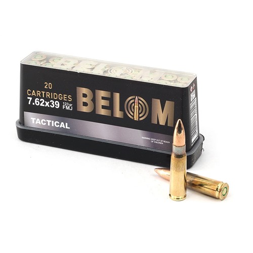 BELOM 7.62x39 123gr Full Metal Jacket Brass Ammunition | 20 Rounds