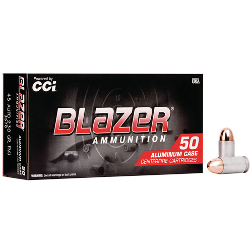 BLAZER AMMO 45ACP 230gr Full Metal Jacket Aluminum Ammunition | 50 Rounds