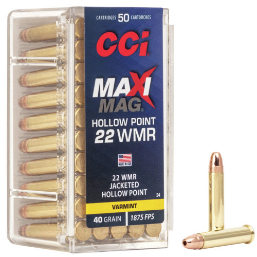 CCI 22 WMR Maxi-Mag 40Gr 1875 FPS JHP 50rd