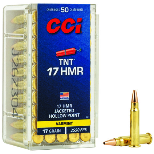 CCI 17 HMR TNT Varmint JHP 17Gr 2550 FPS 50rd