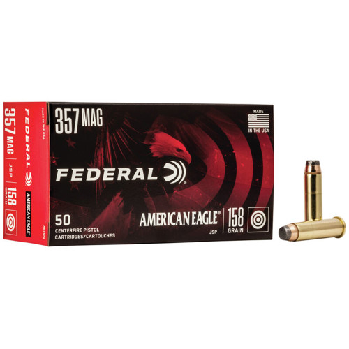 FEDERAL AMMO 357 Mag 158Gr Jacketed Soft Point 50rd