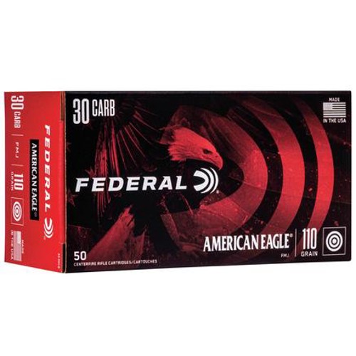 FEDERAL AMMO American Eagle 30 Carbine 110gr Full Metal Jacket Ammunition | 50 Rounds