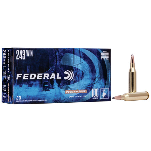 FEDERAL AMMO 243 Win 100Gr SP Power-Shok 20rd