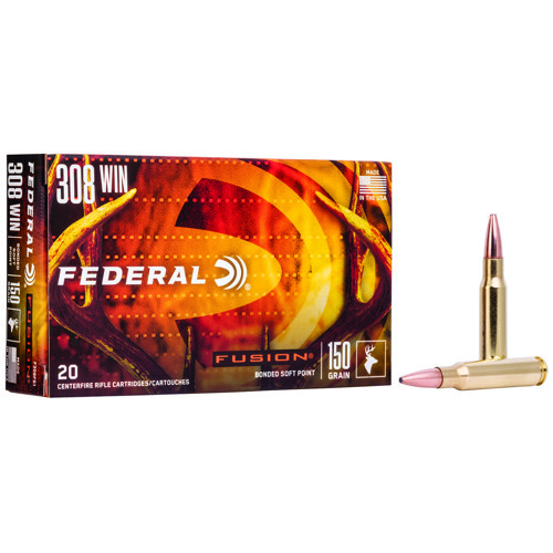 FUSION AMMO 308 Win 150Gr Bonded Soft Point 20rd