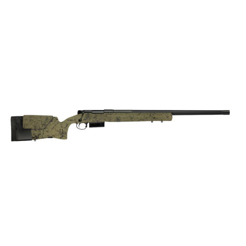 HS PRECISION 2000 HTR 338 Lapua 24" 4rd Bolt Rifle w/ Muzzle Brake - Olive / Black Splatter