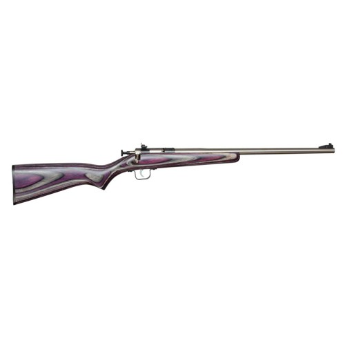 KEYSTONE Crickett 22 LR 16.125" Single Shot Bolt Rifle - Stainless w/ Purple Wood Laminate Stock