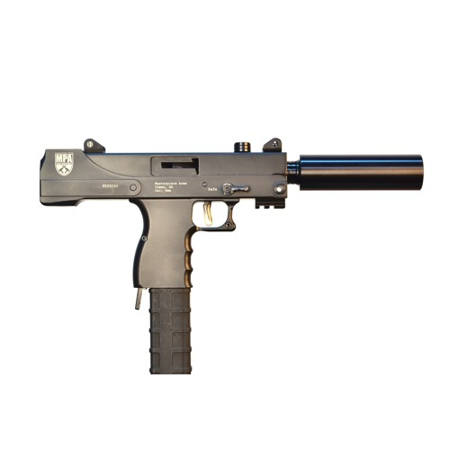MASTERPIECE ARMS MPA Defender 9mm 6" 30rd Pistol w/ Threaded Barrel / Top Cocking - Black